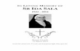 IN LOVING M SR IDA SALA Ida Mass Booklet.pdfFelt God’s vocation for her – to be a Canossian ... University of the Sacred Heart in Milan to prepare for a teaching mission 31 Oct