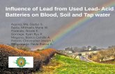 Influence of Lead from Used Lead- Acid Batteries on Blood ...d and soil lead levels. • There is no significant relationship between the years of exposure to ULABs to concentration