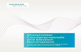 Shareholder Count erproposals and Election Nominations · 2019-12-04 · Shareholder Count erproposals and Election Nominations or the Annual Shareholders’ Meeting 2018 f of Siemens