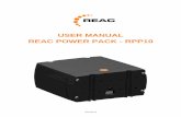 USER MANUAL REAC POWER PACK - RPP10 · RPP – REAC Power Pack VPI – Versatile Power Interface ... Electronic Equipment (WEEE) Directive 2002/96/CE means that products marked with