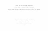The Miracle of Nature · The Miracle of Nature And the Nature of Miracle A study of the thought of J H Diemer concerning Creation and Miracle A Thesis submitted in candidacy for the