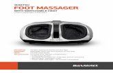 SHIATSU FOOT MASSAGER - Belmint · WITH SWITCHABLE HEAT SHIATSU COVER IS REMOVABLE & WASHABLE FOOT MASSAGER Kneading: Targets pressure points on the feet Massage: Massages both top