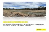A BREACH OF HUMAN RIGHTS - Amnesty International Canada · A BREACH OF HUMAN RIGHTS THE HUMAN RIGHTS IMPACTS OF THE MOUNT POLLEY MINING DISASTER, BRITISH COLUMBIA, CANADA Amnesty