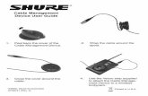 Cable Management Device User Guide · 27A8741 (Rev. 2) 2009, Shure Incorporated Printed in U.S.A. Cable Management Device User Guide 1. Peel back the cover of the Cable Management