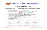TNPSC WEEKLY TEST - WE SHINE ACADEMY...1 TNPSC WEEKLY TEST QUESTIONS: 100 TEST CODE: 034 DURATIONS: 90 MINS 1. What is the reason for planets revolution around the sun? a) Gravitational