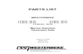 WESTERBEKE manual/37984 _r3_4.5... · 2016-05-24 · PARTS LIST WESTERBEKE 4.5 BCG -60 Hz 3.4 BCG -50 Hz 7.0 BCG -60 Hz 5.0BCG -50 Hz 7.0 BCGA -60 Hz Marine Gasoline Generator Sets