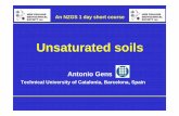 NZ course unsaturated soils · BBM: a conceptual framework Flow and consolidation in unsaturated soils Case histories An NZGS 1-day short course: outline Ground movement control Session