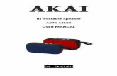 BT Portable Speaker ABTS MS89 USER MANUAL · 2019-03-28 · Charge the device only with the delivered re-charger cable. Using a wrong charger can lead to fire, explosion and acid