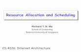School of Computing National University of Singaporetbma/teaching/cs4226y15_past/03_Resource... · Resource Allocation two packet flows going through a link flow 1 has a rate 𝜆1