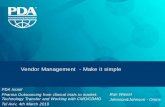 Vendor Management - Make it simplepdaisrael.co.il/040319/Presentations/5-Ran Wiesel - PDA 04Mar2019- final.pdf · Vendor Management - Make it simple. PDA I. srael. Pharma Outsourcing