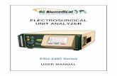 ELECTROSURGICAL UNIT ANALYZER - bcgroupintl.comThe Model ESU-2400 Electrosurgical Unit Analyzer is a high-accuracy True RMS RF Measurement system designed to be used in the calibration