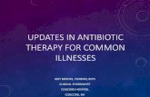 Updates in Antibiotic Therapy for Common Illnesses · UPDATES IN ANTIBIOTIC THERAPY FOR COMMON ILLNESSES AMY BROOKS, PHARMD, BCPS CLINICAL PHARMACIST . CONCORD HOSPITAL . CONCORD,