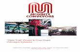 Introduction - McGinty Conveyorsand conveyor track move. Tensioning is accomplished with your choice of hardware for screw, spring, or air cylinder operation. Maximum track spread