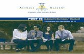 POST 16 Subject Information Booklet - Ashmole Academy · 2013-11-11 · Ashmole Academy Post 16 Subject Information Booklet 3. 4 Senior Team. ... Art and Design Coursework 30% of