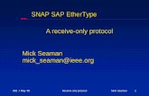 SNAP SAP EtherType A receive-only protocol Mick Seaman ...grouper.ieee.org/groups/802/1/files/public/docs... · Ethernet PEB removes S-TAG –DA SA AA-AA-03-00-00-00 81-00 C-TCI EtherType