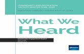 COMMUNITY AND RECREATION FACILITY MASTER …...2 Public Information Sessions and Web Content and Feedback Form Phase 1 Phase 2P hase 3 Aug. 2016 Intercept Survey of 782 Residents +