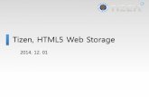 Tizen, HTML5 Web Storage · 2015-06-18 · Ajou Univrsity Web Storage •Tizen supports the W3C Web Storage API. •A Web storage stores data in the key-value format. This process