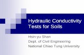 Hydraulic Conductivity Tests of Soils...Laboratory Hydraulic Conductivity Tests Types of permeameters Flexible-wall permeameter Rigid-wall permeameter Compaction mold Thin-wall tube