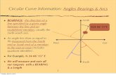 Circular Curve Information: Angles Bearings & Arcs Curve Calcs Stationing...formula. (T) Tangents Measure with a scale and protractor or in ACAD. Convert to Bearings & length. Label