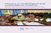 Literacy in multilingual and multicultural contexts · 8 Literacy in multilingual and multicultural contexts through their mother tongue, passing on to a second language if they desire