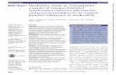 Open Access Research Qualitative study to conceptualise a model … · Qualitative study to conceptualise a model of interprofessional collaboration between pharmacists and general