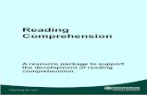 Reading Comprehension · 2015-05-18 · Initial concern about a pupil’s reading comprehension often arises through teacher observation and assessment, or when the pupil has difficulty