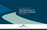 Management of Tailings Facilities...A Guide to the Management of Tailings Facilities, Version 3.1 iii PREFACE The key strengths of TSM are that: performance is measured primarily at