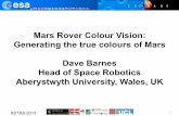 Mars Rover Colour Vision: Generating the true …robotics.estec.esa.int/ASTRA/Astra2013/Presentations/...The Problems of Mars Surface Solar Irradiance Spectra for Radiometric and Colourimetric