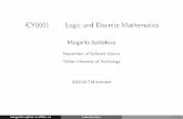 ICY0001 Logic and Discrete MathematicsICY0001 Logic and Discrete Mathematics Margarita Spit²akova Department of Software Science alTlinn University of echnologyT 2019/20 Fall semester