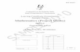 Mathematics (Project Maths) · 2018-09-10 · Leaving Certificate 2010 –Sample Paper Page 10 of 15 Project Maths, Paper 2 – Foundation Level Section B Contexts and Applications