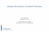 Diesel Emission Control Review - US Department of Energy · 0.005 0.005 0.007 0.000 0.005 0.010 0.015 0.020 g/bhp-hr 3 ppm 8 ppm 15 ppm 30 ppm Sulfur Content APBF-DEC Heavy-Duty SCR