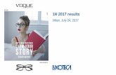 1H 2017 results - Luxotticasee the Company’s press release titled “Luxottica Group: net sales up 4.2% and reported net profit up 18% in first half of 2017” dated July 24, 2017,