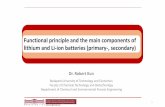 Functional principle and the main components of lithium and Li …kkft.bme.hu/attachments/article/130/Intro Li-ion tech... · 2019-02-18 · Functional principle and the main components