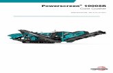 SPECIFICATION Rev 8. 01 01 2017 · The Powerscreen® 1000SR is a highly compact crushing & screening plant that combines the benefits of the 1000 Maxtrak & Powerscreen Chieftain 1400