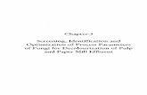 Chapter-3 Screening, Identification and Optimization of Process …shodhganga.inflibnet.ac.in/bitstream/10603/14307/11/11... · 2015-12-04 · Screening, Identification and Optimization