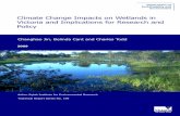 Climate Change Impacts on Wetlands in · 2017-02-20 · Climate change impacts on wetlands in Victoria and implications for research and policy Arthur Rylah Institute for Environmental