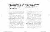 GLOSSARY OF CORPORATE COMMUNICATION AND ......GLOSSARY OF CORPORATE COMMUNICATION AND OTHER COMMUNICATION TERMS 275 Buffering Organizations trying to ignore the claims and interests