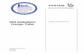 Varian, 563 Ionization Gauge Tube, Instruction Manual · 2019-03-16 · 563 Ionization Gauge Tube DRAFT 12/6/02 1 Introduction The Varian 5631 Ionization Gauge Tube is a broad-range