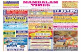 MAMBALAMmambalamtimes.in/admin/pdf/1466172301.18.06.2016.pdf · ‘Kavacha Pooja’ tomorrow Satya Pranava Yogi will give a discourse in Tamil on ‘Miracles of Mahamayi Vishvaroopini’
