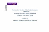 The Partial Benzene/Butane Maleic Anhydride …The Detailed Kinetics of the Partial Oxidation Reactions: Benzene/Butane to Maleic Anhydride Ethylene to Ethylene Oxide Ken Waugh Emeritus