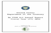 m.treasury.gov NoFear... · Web viewUnited States . Department of the Treasury. No FEAR. Act Annual Report. Fiscal Year (FY) 2014. Prepared by the . Office of Civil Rights and Diversity.