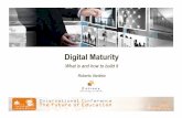 Digital Maturity Florence june2015 - Pixel · Digital Maturity Technical Critical Managing the potential of the technologies in hardware and software level Critical and conscious