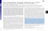 The exacerbation of Ebola outbreaks by conflict in …...The exacerbation of Ebola outbreaks by conflict in the Democratic Republic of the Congo Chad R. Wellsa,1, Abhishek Pandeya,1,
