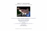 PressKit for Matt Savage December 2016savagerecords.com/wordpressnew/wp-content/uploads/... · MATT SAVAGE Composer, Arranger, Pianist “A phenomenally talented pianist and composer”