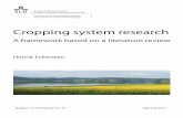 A framework based on a literature review - SLU.SE · Referat: För utveckling och utvärdering av odlingssystem (OS)inom jordbruket behövs forskningsansatser som baseras på vetenskapliga