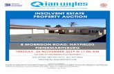 INSOLVENT ESTATE PROPERTY AUCTION · Whilst all reasonable care has been taken to provide accurate information, neither IAN WYLES AUCTIONEERS Ltd nor the Seller/s guarantee the correctness