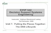 SYST 542 Decision Support Systems Engineeringseor.vse.gmu.edu/~klaskey/SYST542/DSS_Unit7.pdf · 2012-08-09 · -Cognitive abilities and style visual/verbal analytical/intuitive Sources
