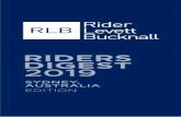 R RideRs digest 2019 · The Rider Levett Bucknall vision is to be the global leader in the market, through flawless execution, a fresh perspective and independent advice. Our focus