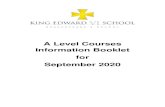 A Level Courses Information Booklet for September 2020 Level Courses Information.pdf · 2019-12-03 · Roman Depth Study: The breakdown of the Late Republic 88-31BC. This depth study