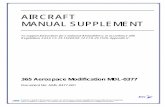 AIRCRAFT MANUAL SUPPLEMENT · 2018-03-15 · Supplier: 3. Approval . A. With reference to any Mod/STC indicated in Table 2.1 above, the technical content of the supplement information